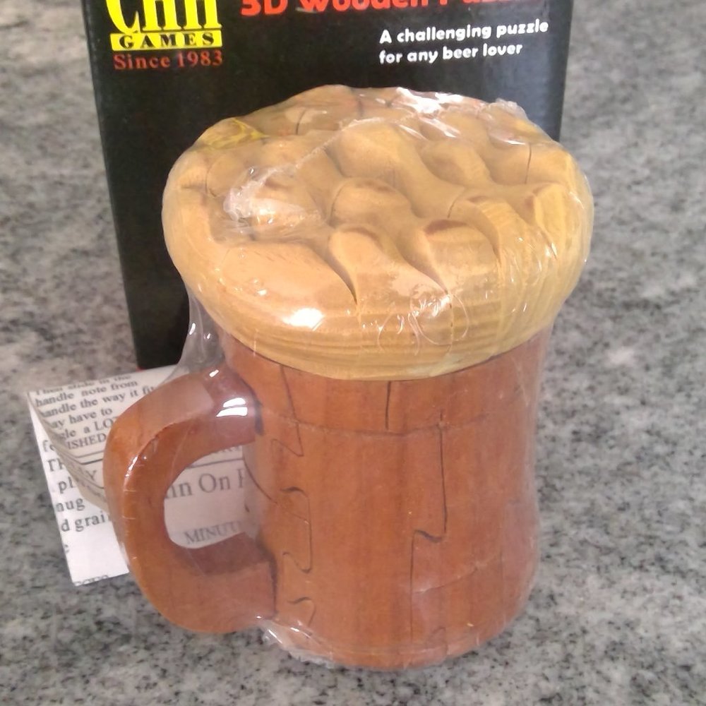 3D Wooden Beer Mug Puzzle - Picture 6 of 7